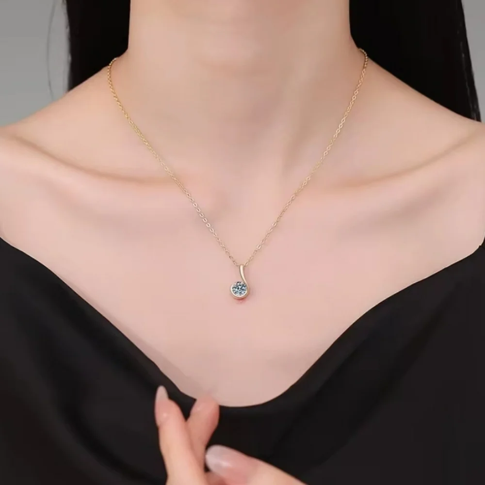 Moissanite 1 CT Music Note Pendant Necklace